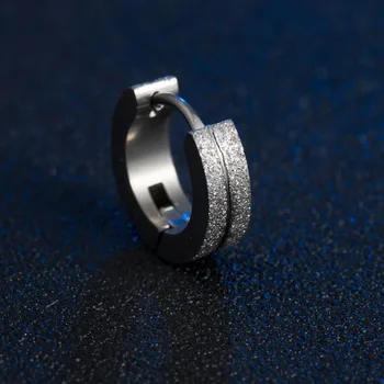 

Spark Simple Stainless Steel Earrings 3 Colors Frosted Stud Earrings Best Jewelry For Lovers Gift
