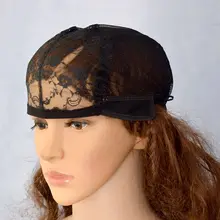 1 шт. кружевной черный парик колпачок для изготовления париков волосы регулируемые ремешки капот купольная плетеная сетка женские эластичные сетки для волос Прямая поставка