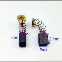 10 шт. 9/2" x 15/64" x 31/6" электроинструменты угольные щетки 6 мм x 9 мм x 11,3 мм
