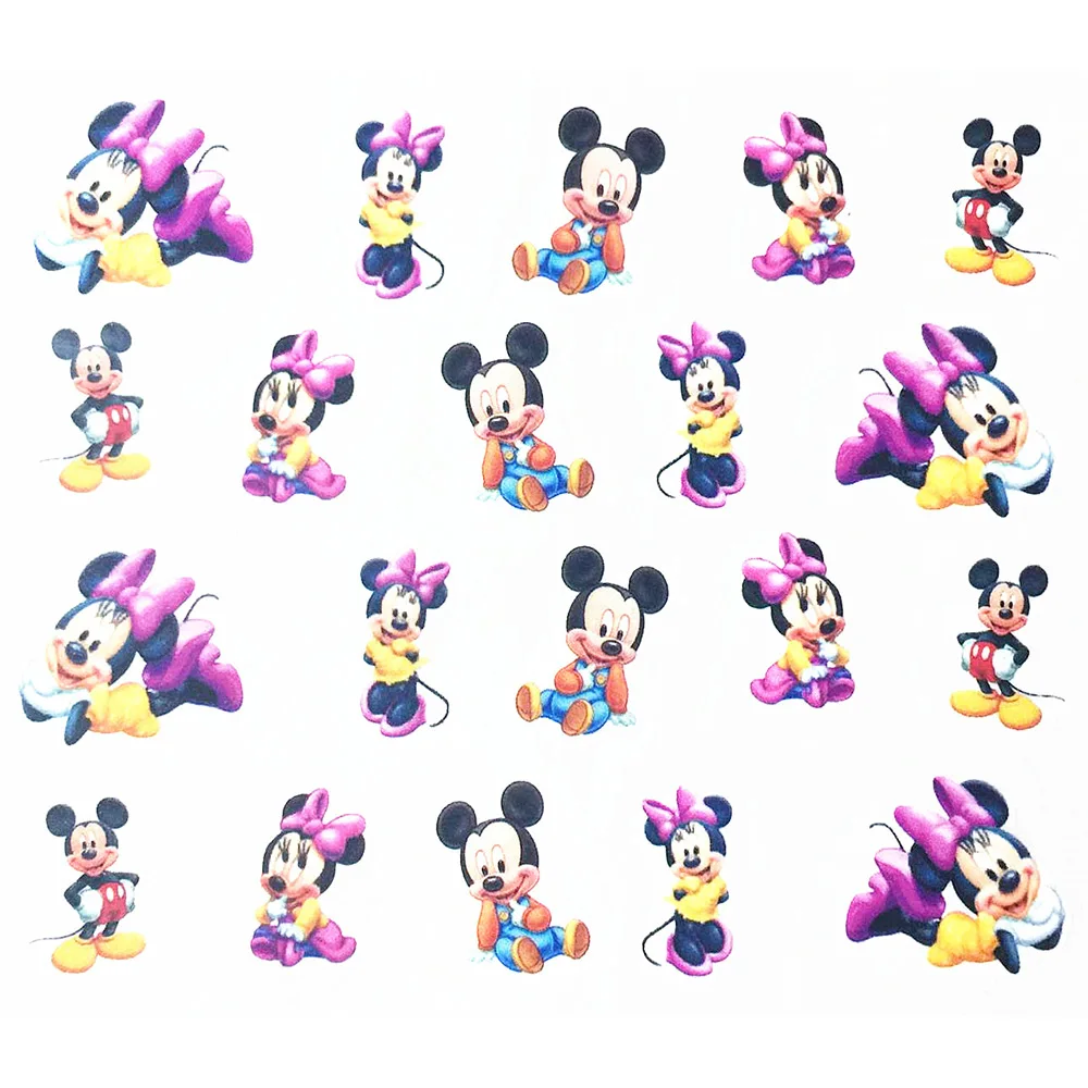 

1pcs Lovely Mickey Mouse Nails Nail Art Water Transfer Stickers Cartoon Stickers Packaging Tips Decorations
