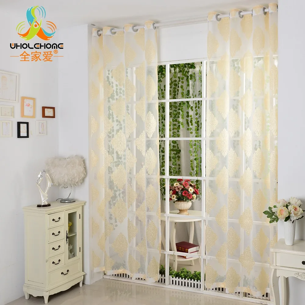 Online kopen wholesale geel sheer gordijnen uit china geel sheer ...