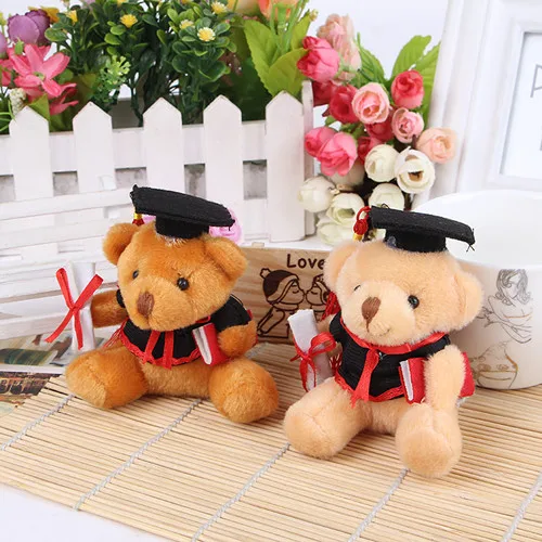 graduate teddy bears plush pendants,DIY animal bouquet toys key chain,Christmas gifts graduation memorabilia souvenirs 7