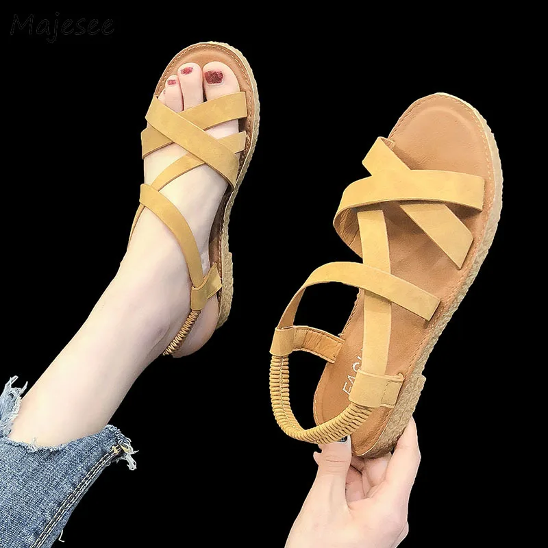 

Sandals Women Leisure Korean Style High Quality All-match Shoes Womens Daily Summer Students Soft Bottom Elegant Shallow Female