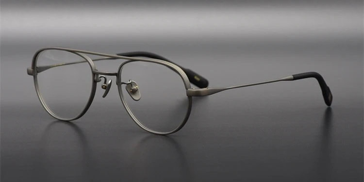 Ограниченная серия, винтажные качественные ультралегкие очки из чистого титана, оправа для очков, классические круглые очки для женщин и мужчин, оригинальные - Цвет оправы: Silver