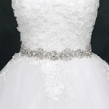 

2017 New Arrival Luxury Artificial Handmade Crystals Beading Belt for Bride Wedding Belts&Sash (41x2.5cm)