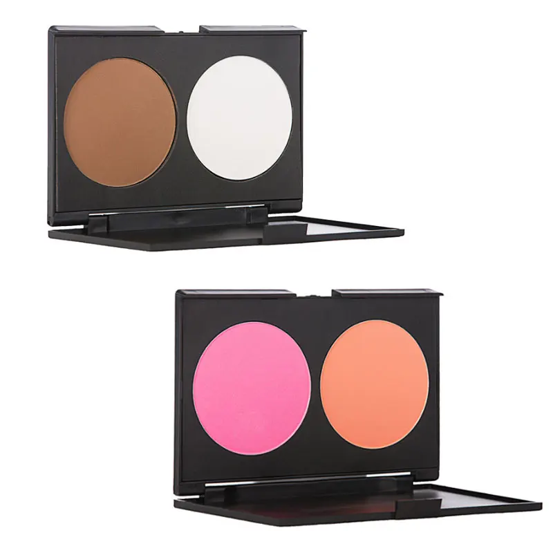 

Cheeks Face Makeup Blusher 2 Color Bronzer And Highlighter Palette Powder Make Up Glow Kit Highlighter Contour Palette