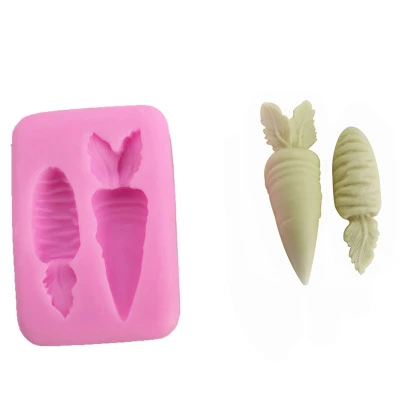

Liquid Silicone Mold Carrots Flip Sugar Cake Decorative Chocolate Mold Baking Tools k130