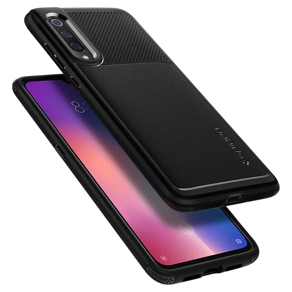 100% Original SPIGEN Xiaomi Mi 9 Case Rugged Armor Matte Black Flexible TPU Anti-Slip Drop-Resistance Cases S35CS26089