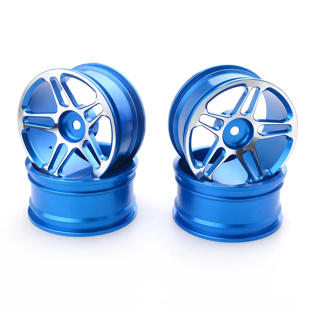 

4 Pcs Upgrade Parts On-Road Wheel Rims For 1:10 Hub Racing Car Model Aluminum Alloy RC Drift Accessories