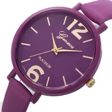 10 Colors Women Bracelet Watch Geneva Famous brand Ladies Faux Leather Analog Quartz Wrist Watch Clock Women relojes mujer 2016