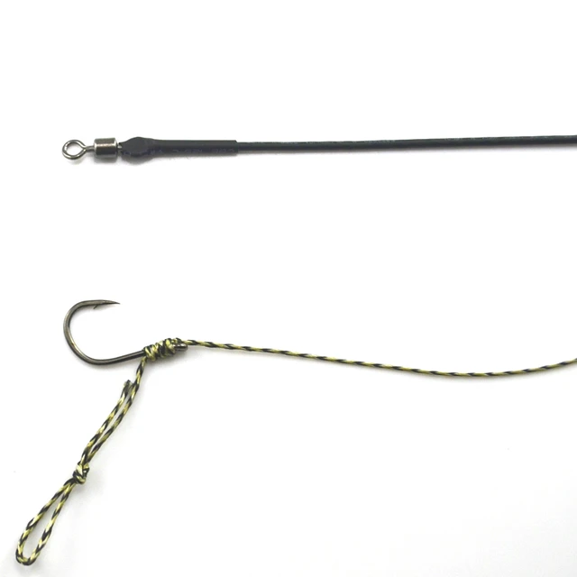 12Pcs 12lb Fishing Hair Rigs Assorted Hand Tied Carp Fishing Barbless Hooks  - AliExpress