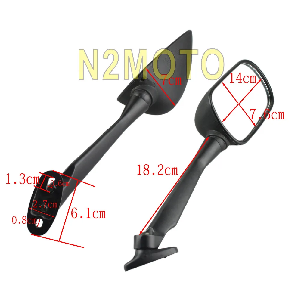 Для Honda CBR250 CBR 250 1300S 2003 2012 мотоциклы длинные зеркала заднего вида черные левый и
