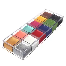12 Flash Tattoo Color Face Body Paint Oil Painting Art Make Up Halloween Party Fancy Dress Makeup Tools