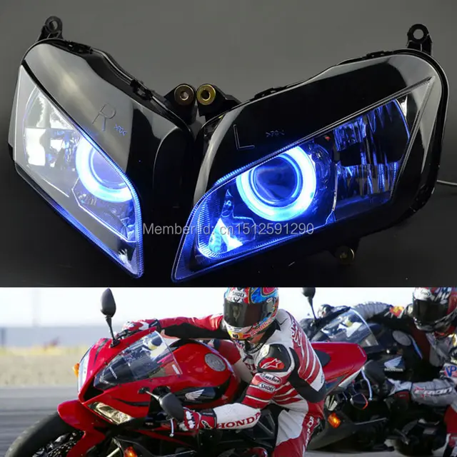 Conjunto Do Farol Hid Projetor Personalizado Azul Angel Eyes Apto