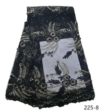 French Lace Fabrics With Beads Stone African Lace Fabric Embroidery Nigerian Lace Fabric 2019 High Quality Lace For Party 225