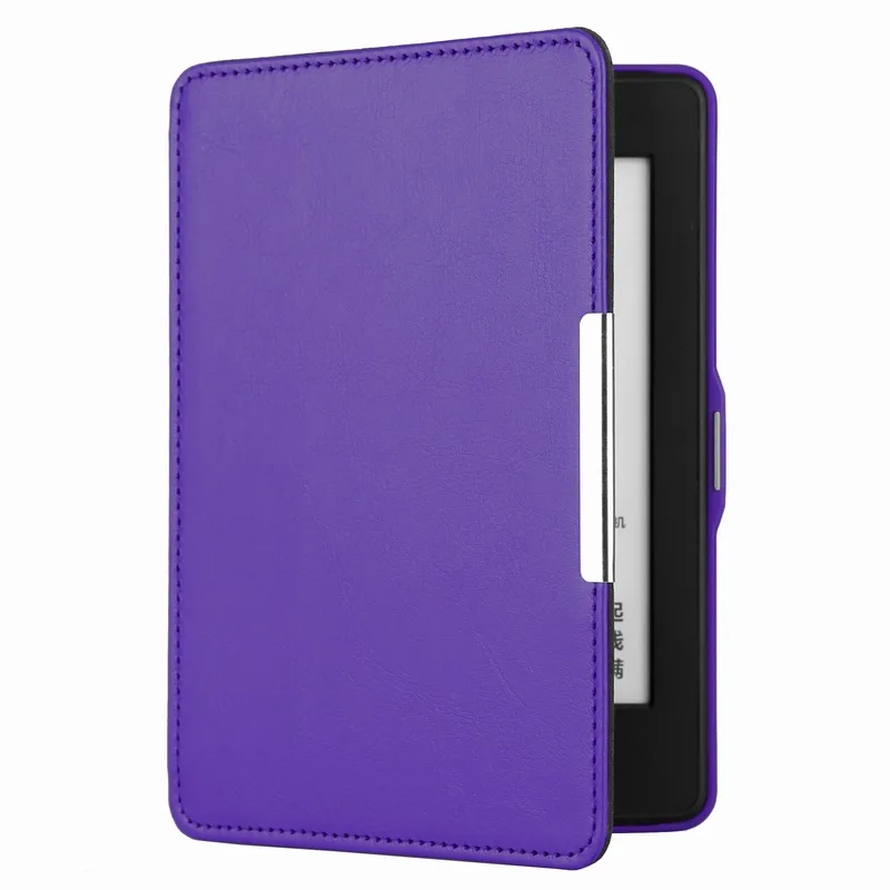 Ультратонкий Умный Магнитный кожаный чехол для Amazon Kindle Paperwhite 1 2 3 Винтажный стиль электронная книга 2013 чехол - Цвет: Фиолетовый