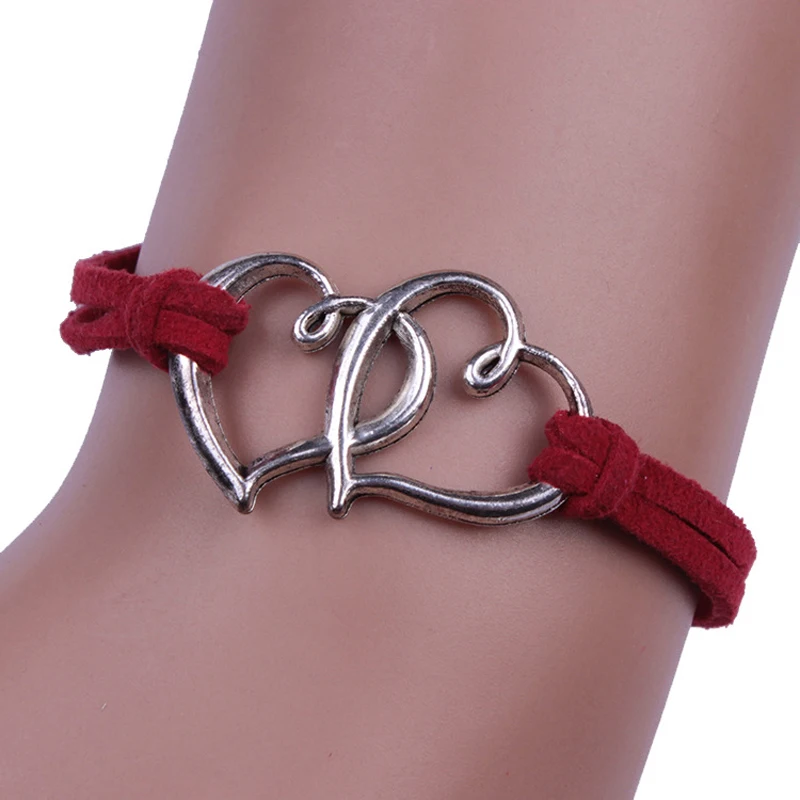 

Leather Bracelets For Women Wrap 2019 1PC Infinity Heart Pearl Friendship Leather Lady Girl Charm Bracelet pulseira feminina