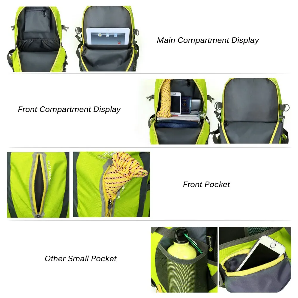 Top # 40L Tactical Backpack Water Resistant Travel Backpack Camp Hike Laptop Daypack Trekking Climb Back Bags For Men Women 5