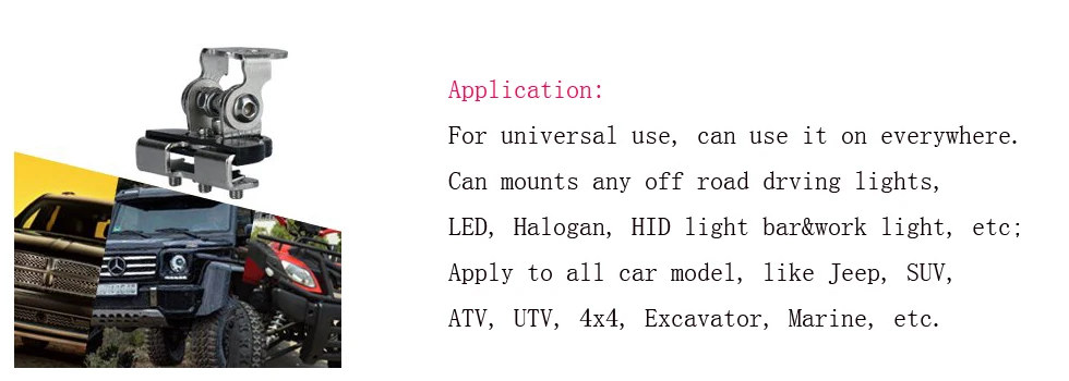 2 шт./лот металлический столб капот кронштейн держатель зажима Универсальный светодиодный фонарь монтажные кронштейны для автомобиля 4X4 4WD бар база