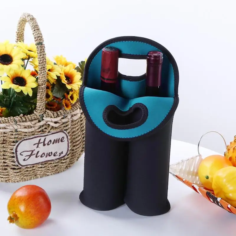 Portable 1 2 Bottles Neoprene Wine Bottle Freezer font b Bag b font font b Cooler