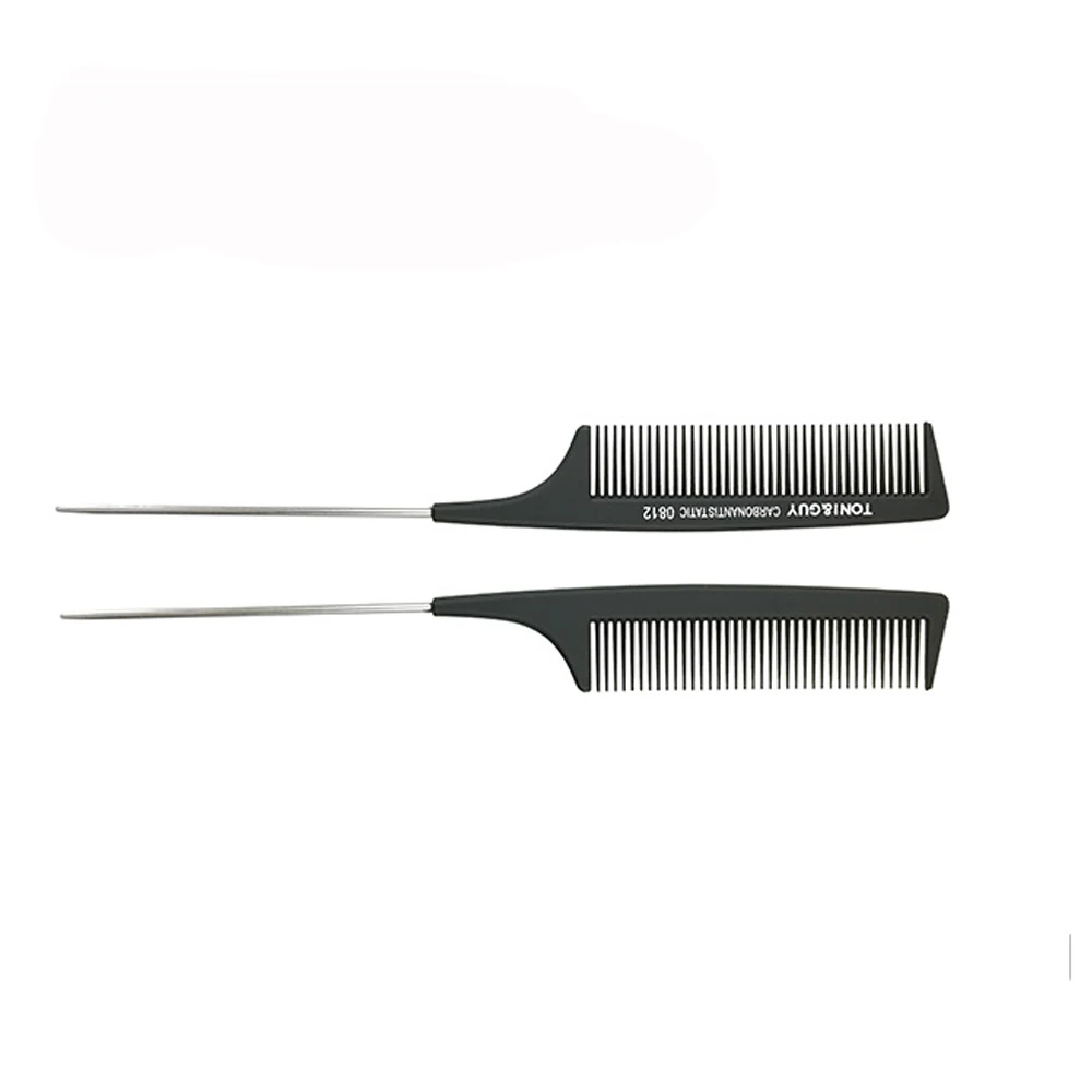 Professional Black Fine Tooth Comb Metal Pin For Styling Hairdressing Anti-static Hair Style Beauty Tools Buy 1 get 1 free Professional Black Fine Tooth Comb Metal Pin For Styling Hairdressing Anti-static Hair Style Beauty Tools Buy 1 get 1 free