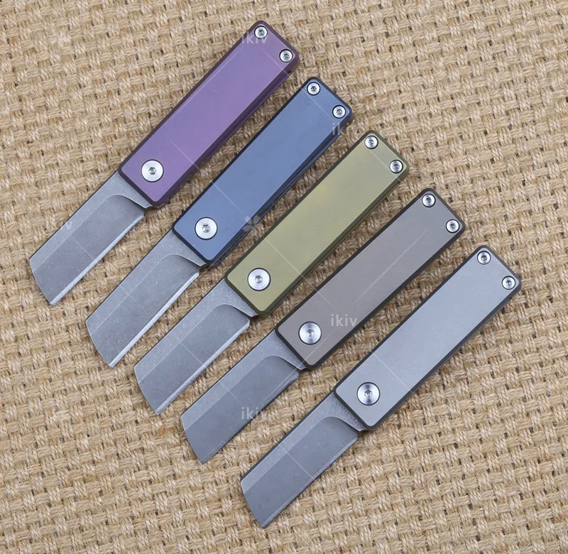 IKIV serge Mini Folding Knife M390 Blade Titanium Handle Tactical Survival Pocket Knives Camping Hunting Key EDC Tool 5 COLOR |