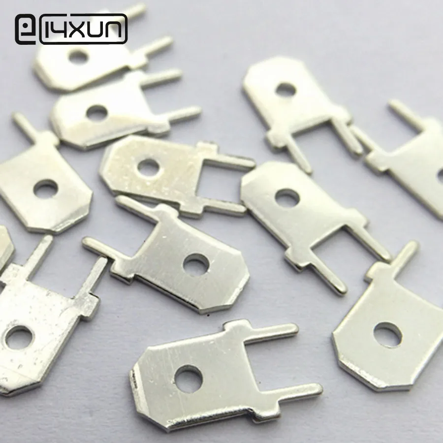 

20pieces 6.3mm Male Crimp Terminal 6.3 Copper Splice Wire Connector Terminals Car PCB Circuit Board Terminal