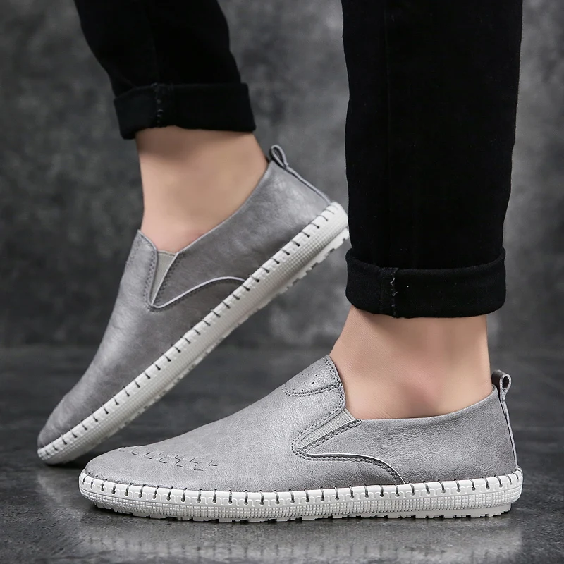 

GLAZOV Brand 2018 New Breathable Causal Shoes Men Loafers high quality Slip On Microfiber Moccasins Bullock Men Oxfords Shoes