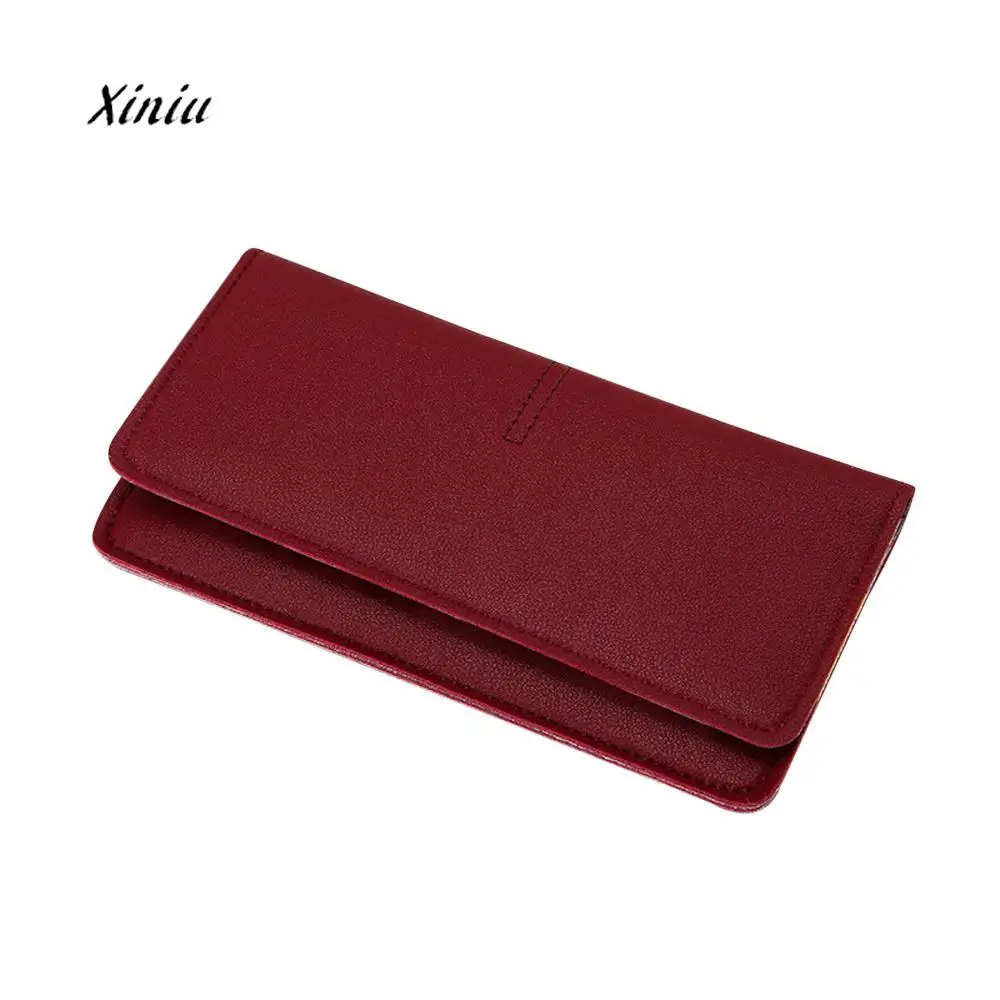 

Women's Fashion Wallet Simple Hasp Handbag Long Wallet Billfold Purse Solid Card Holder High Quality Bifold Wallet For Women