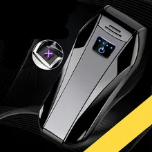 

2018 fingerprint touch Electronic Cigarette lighter Plasma Double Pulsed Arc Lighter USB Flameless power display lighters