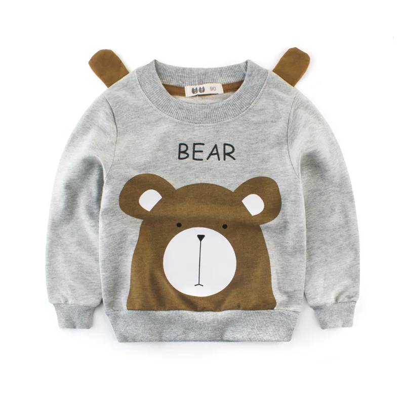 الربيع ملابس الأطفال الجملة الأطفال الصحية خزانة القطن الخالص جولة طوق طويلة الأكمام الصبي الملابس