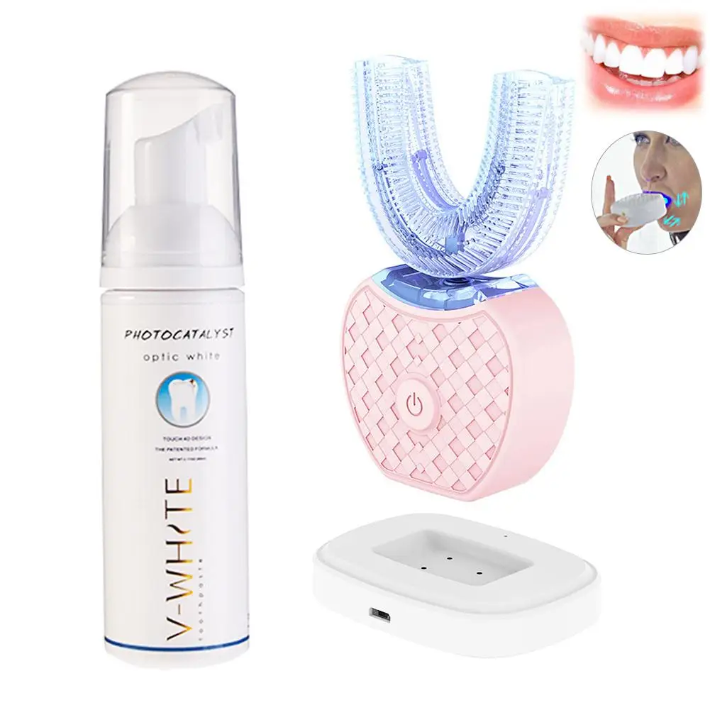 

Full-automatic 360 Degree Electric Toothbrush And Replacement Toothbrush Head Cold Light Whitening Device For Adult And Children