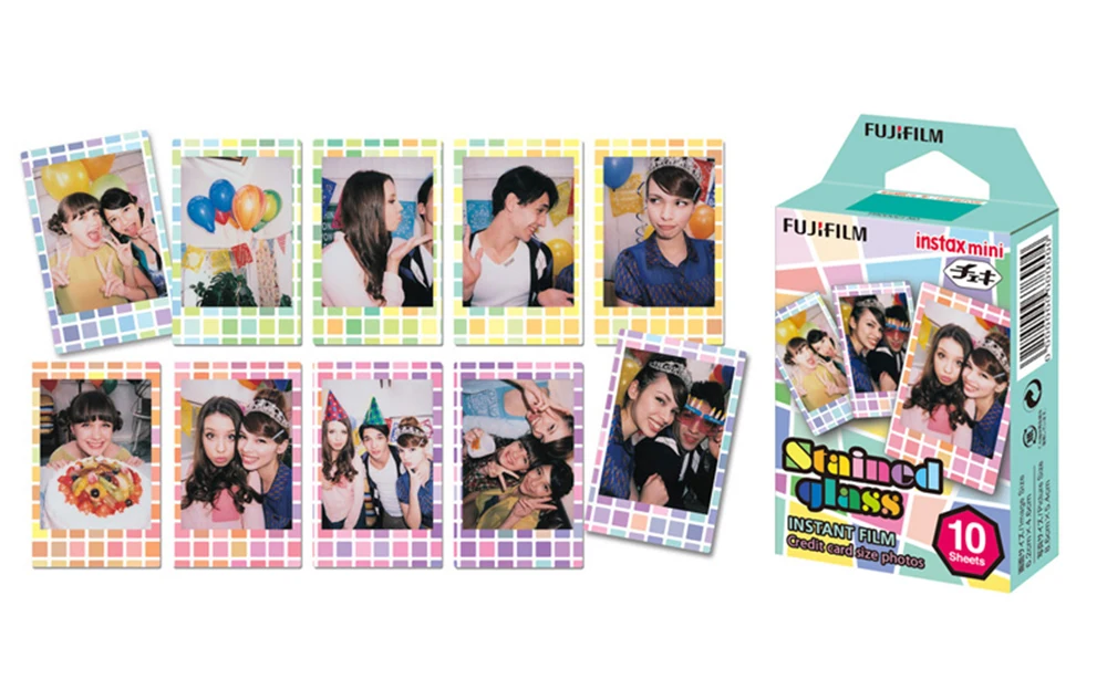 Пленка для мгновенной фотосъемки Fuji Fujifilm Instax Mini 8 70 90 NEO 30 листов витражное стекло