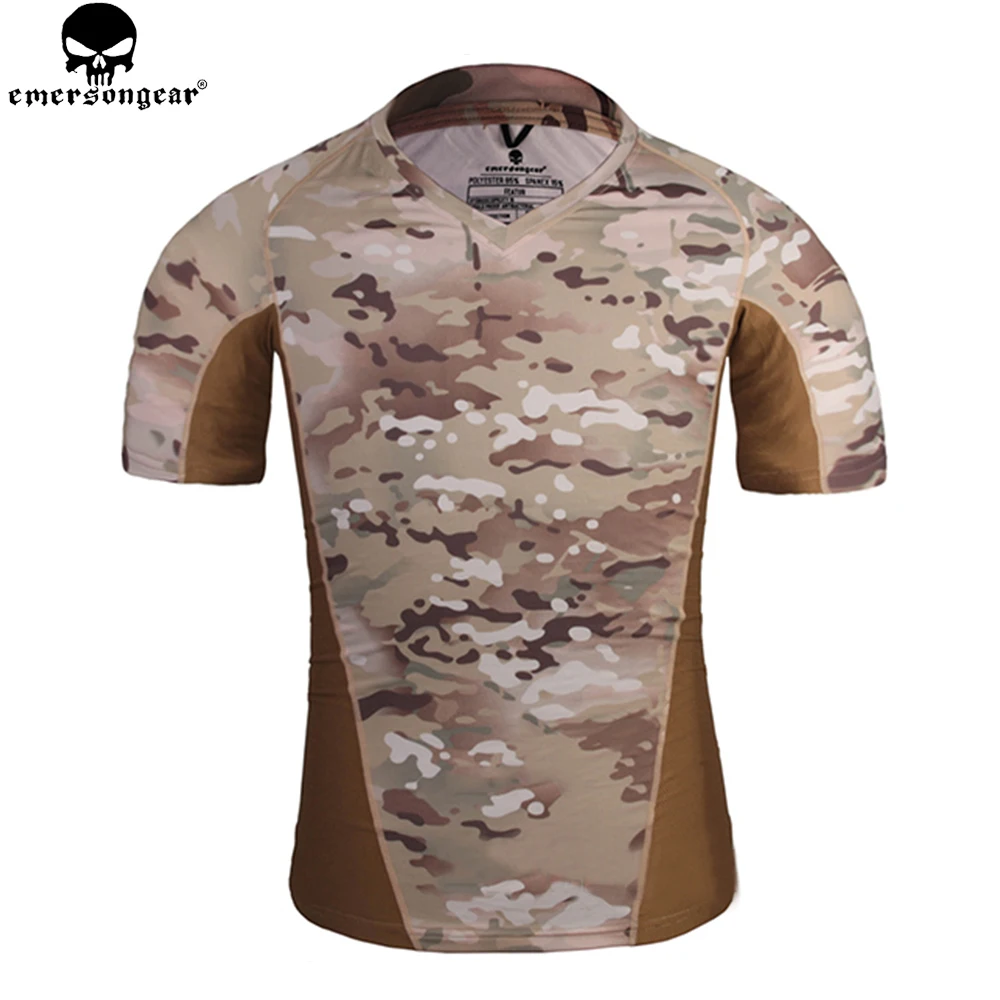 EMERSONGEAR облегающие базовые камуфляжные рубашки для бега Военная - Цена: 2 264,46 руб.