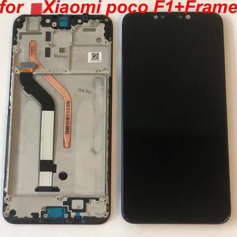 Рамка для 6,1" xiaomi poco F1 ЖК-дисплей кодирующий преобразователь сенсорного экрана в сборе для xiaomi mi Pocophone F1(10 точек