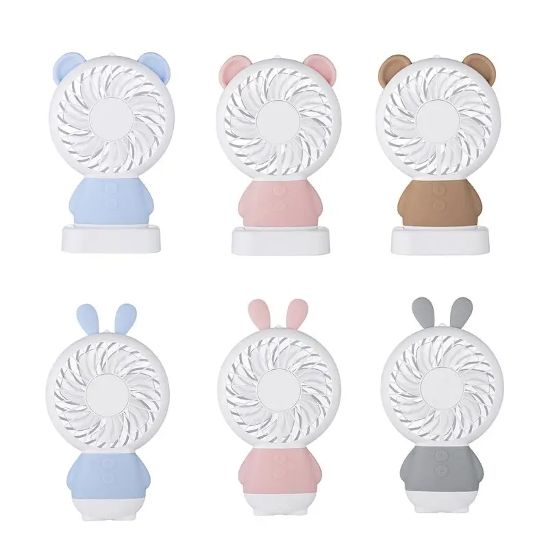 

Mini USB Fan LED light Battery Operated USB Power Portable Hand Handheld Pocket Fan Air Cooler Electric Laptop Fan home Office