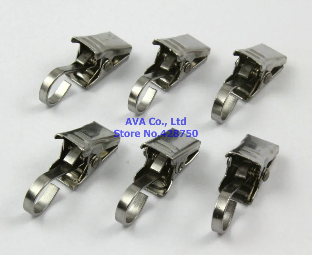 50 Pieces Stainless Steel Hook Clips for Curtain Drapery Svcbl