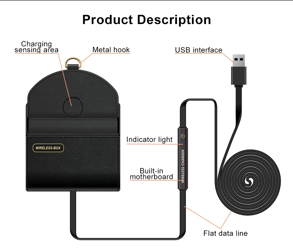 PORTEFEUILLE Qi Car Fast Wireless Charger stand For Iphone XR XS MAX 8 Plus X For Samsung S8 S9 S7 S6 Note 8 9 Induction Charger (4)