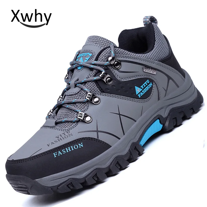 

New arrival Outdoor Mens Boots Spring Big Size Shoes Mountain Men Gray/Green Hiking Men Shoes Climbing Antiskid Shoes