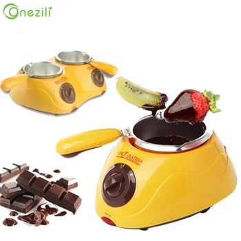 

Free Shipping ONEZILI Hot Sale 220V Electric Chocolate Fountain Fondue Singer Chocolate Melt Pot melter Machine