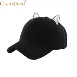 Лето 2019 шапочка с кошачими ушами сплошной черный унисекс Для женщин бейсбольная Кепка Snapback Повседневное Кепки s солнцезащитные кепки
