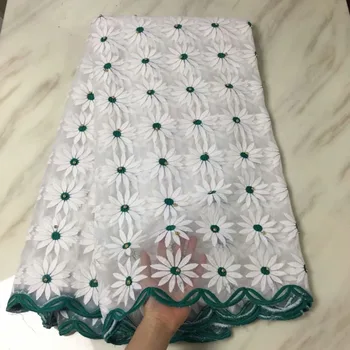

NEW High quality african Guipure cord lace fabric nice nigerian milk silk lace.African tulle net stones lace fabric for party YY
