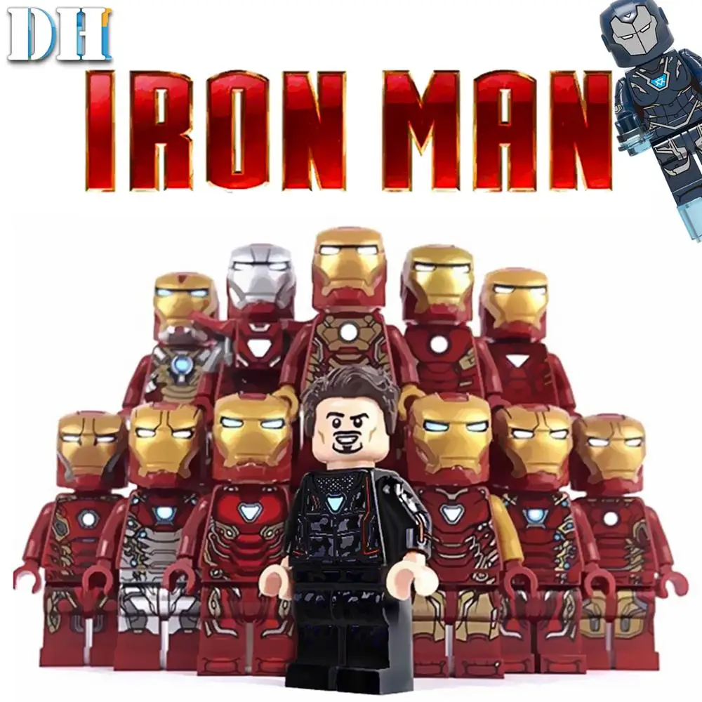 9Pcs MARVEL Avengers Super Eroi Mini Figures Building Blocks giocattolo Set UK Venditore