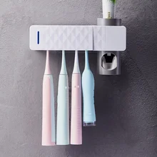 С антибактериальным покрытием UV светильник ультрафиолетового Зубная щётка стерилизатор Автоматический Диспенсер зубной пасты, для зубной щетки держатель для гигиены полости рта чистящее средство