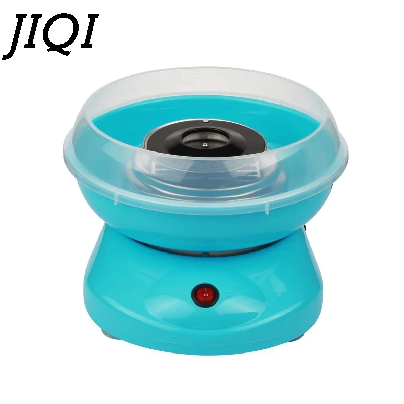 Najtaniej JIQI elektryczny DIY słodka maszyna do waty cukrowej Mini przenośna bawełna cukier wróżka Floss Marshmallow maszyna prezenty dla dzieci 110V 220V ue usa