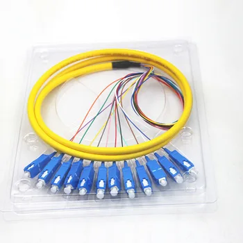 

SC/UPC PC Singlemode 12 core Optical Fiber Pigtail 1.5m