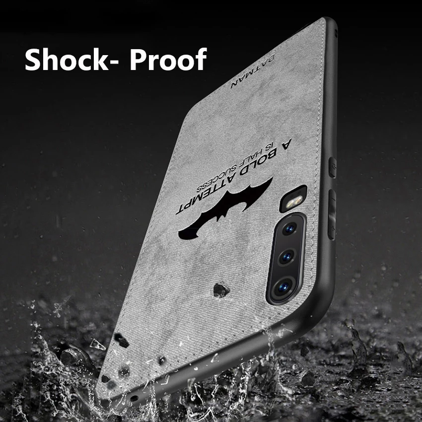 MAKAVO For Huawei P30 Pro Case Fabric Cloth Texture Soft Silicone Cover For Huawei P30 Lite Pro Phone Cases