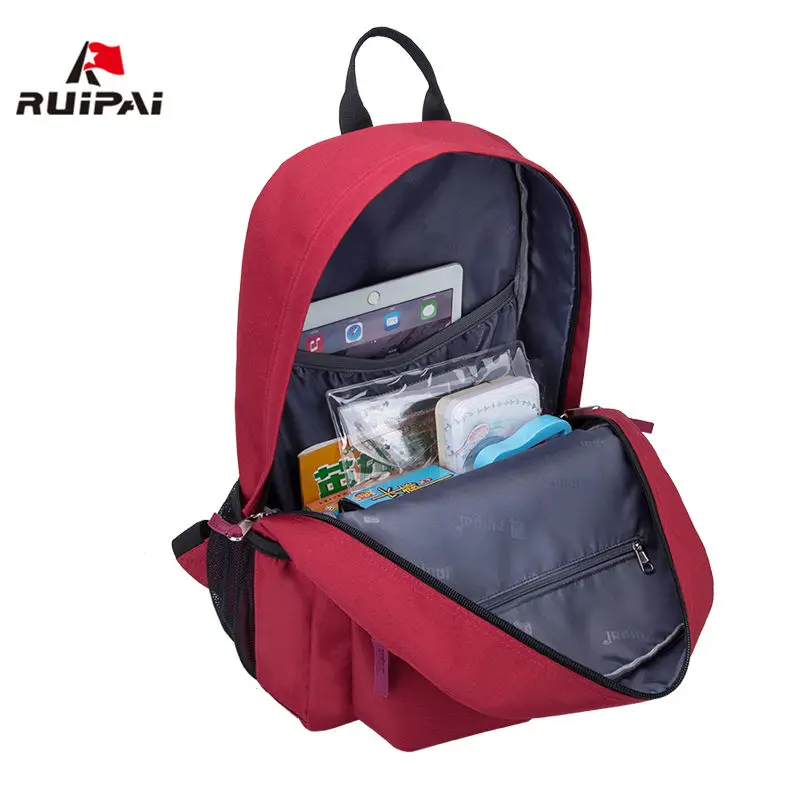 RUIPAI брендовые Нейлоновые женские Школьные Сумки Водонепроницаемые рюкзаки для девочек и мальчиков Mochila красный Детский рюкзак школьный рюкзак