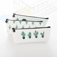 

Ellen Brook 1 Piece New Kawaii Fashion Cute Cactus Pen Pencil Bag Canvas School Office Supplies Stationary Case