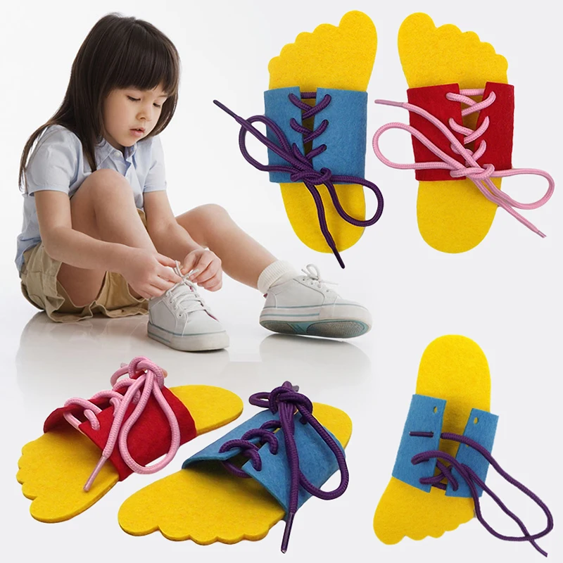Dongzhur, 2 шт., креативные Обучающие принадлежности, войлочная ткань, ручная работа, сделай сам, реквизит для детского сада, для учителя, Обучающие игрушки, практичные шнурки для галстука